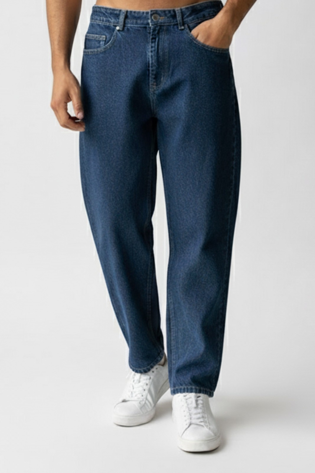 Men’s Classic Blue Baggy Fit Jeans – Effortless Everyday Style